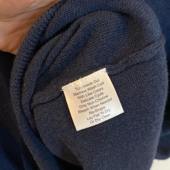 Jos A Bank Traveler 100% Merino Wool Sweater Vest Blue Mens Large - Picture 3 of 5